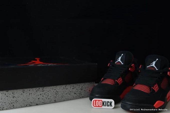 Official Maikesneakers CT8527-016 Jordan 4 Red Air Thunder 0807